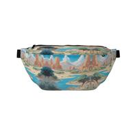 Oasis in the Desert Sac banane polyvalent léger respirant et réglable pour voyage, cyclisme et utilisation quotidienne