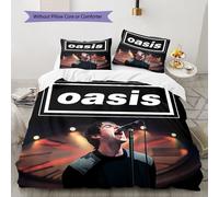 Oasis Music Poster Live Performance Art Print Print Set Literie Housse De Couette Taie D'oreiller Decoration De Maison Decoration De Noël Chambre Housse De Couette Cadeau Cadeau D