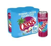 OASIS pack pomme cassis slim 6x33cl