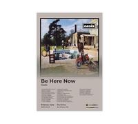 Oasis Poster célèbre groupe de rock classique vintage années 1990 Britpop Album de musique Be Here Now Couverture Cadeau pour fan Poster sur toile Décoration murale pour salon chambre à coucher 30,5 x