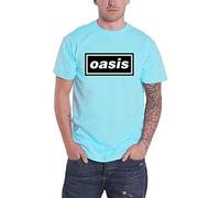 Oasis Rock Off T-Shirt Unisexe Logo Decca, Bleu, L