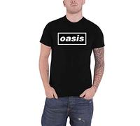 Oasis T-shirt classique avec logo Decca pour homme Noir Taille M