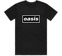 Oasis - T-Shirt # L Unisex Black # Decca Logo [Import]