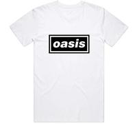 Oasis - T-Shirt # L Unisex White # Decca Logo [Import]