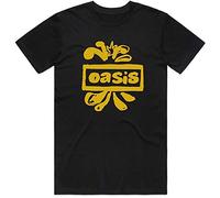 Oasis T-shirt Logo dessiné – Unisexe – Taille M – Noir – Importé