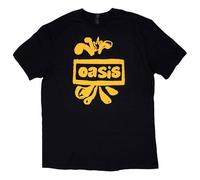 Oasis - T-Shirt # XXL Unisex Black # Drawn Logo [Import]