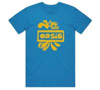 Oasis - T-Shirt # XXL Unisex Blue # Drawn Logo [Import]