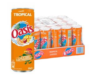 Oasis Tropical Canette Slim 33cl x24
