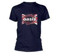 Oasis 'Union Jack' (Bleu) T-Shirt - NOUVEAU ET OFFICIEL