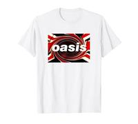 Oasis - Union Jack Logo T-Shirt, Homme, Blanc, M