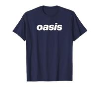 Oasis White Logo on Navy T-Shirt