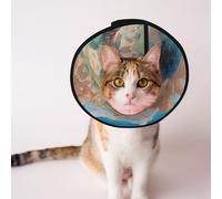 OasisRiverFlow M Cônes personnalisés pour chien et chat Design unique Collier pour récupération post-chirurgie Tour de cou réglable