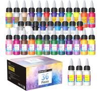 Oasser 36 Pcs Kit Peinture Aérographe, 33 Couleurs et 3 Diluants, 20 ml, pour Modélisme, Tissu, Chaussures, Murs, DIY, Ongles et Loisirs Créatifs