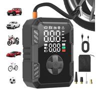 Oasser Gonfleur Pneus Voiture 150PSI 10,3Bar Affiche 2 Valeur Cylindre 19mm | Mini Compresseur à Air Portatif sans Fil, Inflation Rapide, 4000mAh, 19L/Min, Type-C USB, Sac Rangement, Voiture Moto Vélo