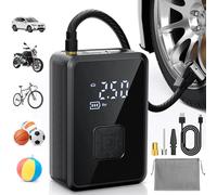 Oasser Gonfleur Pneus Voiture sans Fil Mini Compresseur à Air Portatif 150 PSI (10,3 Bar) Inflation Rapide Cylindre 17 mm Type-C USB Charge avec Tuyau de 30 cm et Sac de Rangement