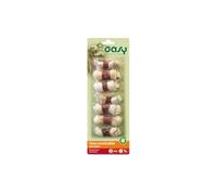 Oasy Snack Chien, savoureux obsectes à croquer pour chiens de petite taille goût canard | 2 paquets de 7 os chacun.