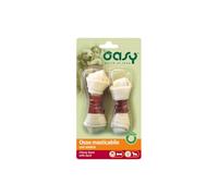 Oasy Snack Chien, savoureux obsectes à croquer pour chiens de taille moyenne goût canard | 2 paquets de 2 os chacun.