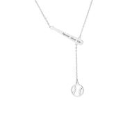 OATHCAF Collier avec pendentif en forme de chauve-souris de baseball en acier inoxydable pour femmes amateurs de sport ne jamais abandonner les breloques gravées
