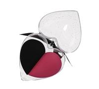 OATIPHO 1 Boîte Éponge de Maquillage Forme de Cœur Ensemble Dual Usage Sec et Humide Éponge Beauté Flocking Rouge Noir