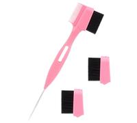 OATIPHO 1 ensemble Brosse à Sourcils Portable avec Têtes Remplaçables Brosse à Cheveux et Peigne à Pratique et Confortable et Coiffer Cheveux Couleur Rose PVC