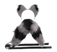 OATIPHO 1 Ensemble De -Têtes Oreilles De Renard Queues En Peluche Bandeau De Cosplay Costume De Chiot Loup En Oreilles Et Queue De Chien Queues De Festival Accessoires
