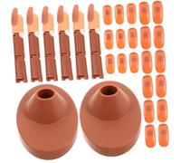 OATIPHO 1 Ensemble Pratique De Manucure Main Prothétique Main De Pratique De La Formation Des Ongles Pratiquer Des Conseils Sur Les Ongles Pratique De Doigt D'ongle Plastique Chocolat