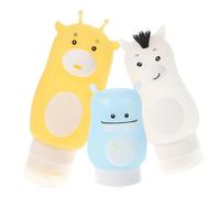 OATIPHO 1 Ensemble Set de Flacons Vides de Distributeur Portable pour Lotion et Shampooing Contenants Cartoon Lapin Rose Jaune Ours pour Voyage et Toilette