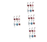 OATIPHO 1 Jeu Pack De Anneaux De Piercing Nombril De Cœur À Pendentif Accessoire De Mode Pour Nombrils 6 Pièces