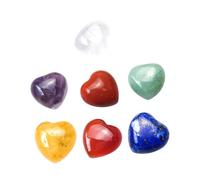OATIPHO 1 Naturelles Forme De Cœur Pour Thérapie Énergétique Chakra Apaisantes Pour Et Ensemble De Cristaux De Yoga 7 Pièces