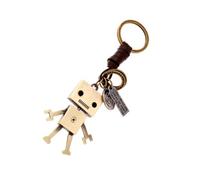 OATIPHO 1 pendentif en cuir de vache pour robot mobile pour sacs et clés, accessoire délicat et unique