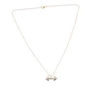 OATIPHO 1 Pièce Collier haltère plaqué clé pendentifs collier en or décoration collier décoratif chaîne de style punk décor de cou créatif Acier inoxydable Golden