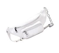 OATIPHO 1 Pièce Sac Banane Femme Croix Taille Dame Pour Femme Messager Sac à Courroie Faux Cuir Blanche