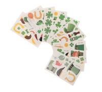 OATIPHO 10 Pièces autocollants pour enfants autocollant trèfle patrick décoration visage de trèfle stickers de trèfle stickers patrick cotillons Papier de transfert d'eau
