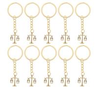 OATIPHO 10 Pièces Lot de Porte-clés Avocat Métal Pendentif Balance Justice et Marteau Bijou Créatif pour Étudiants Droit et Professionnels Décoration Élégante pour Sacs et Clés