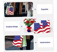 OATIPHO 10 Pièces Papier Patriotique Usa avec Poignée Cadeau Drapeau Américain pour Fête Du pour et Souvenirs
