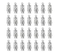 OATIPHO 100 Pendentifs Vintage en Alliage Argenté pour Boucles d'Oreilles et Colliers Accessoires DIY pour Création de Bijoux Breloques Lampe à Pétrole Suspendues