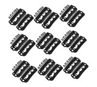 OATIPHO 100 Pièces pince à perruque clip d'extension de perruque bloc de perruque extensions de pinces à cheveux extensions de cheveux fil invisible clip dans les extensions le fer Noir