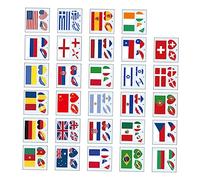 OATIPHO 116pièces Autocollants Transfert Drapeaux Temporaires Étanches Visage Corps Bras Décorations Patriotiques Pour Support Événements Sportifs