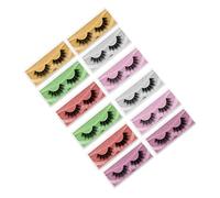 OATIPHO 12 Paires Faux Cils de Cils Colorés Outils de Grafting et Époustouflants pour Fêtes