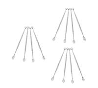 OATIPHO 12 Pièces Cuticle Pusher Acier Inoxydable Outil Double Embout pour Repousse Cuticules et Coupe Cuticules Sécurité Peau et Ongles Kit Manucure Pédicure Portable Argenté