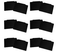 OATIPHO 12 Pièces Lot de Étiquettes Amovibles à Clipser pour Bacs de Rangement Ardoise Effaçable Finition Mate Noire Étiquettes Détachables pour Paniers et Étagères
