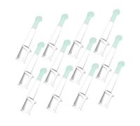 OATIPHO 12 Pièces Silicone Ear Cleaning Replacement Tips Soft Skin-friendly Ear Scoop Heads For Babies Adults Washable Wax Removal Accessories Set