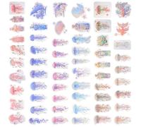 OATIPHO 120 Autocollants Holographiques Méduses Petits Autocollants Auto-Adhésifs pour Scrapbooking et Loisirs Créatifs 6 Sachets de 20 Pièces pour Décoration de Carnets et Bagages