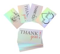 OATIPHO 120 Cartes de Remerciement Laser Délicates Petites Cartes Vierges pour Message Personnalisé Pack de 4 Paquets pour Shower Mariage et Petites Entreprises