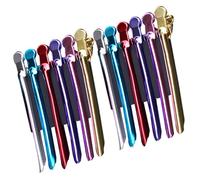 OATIPHO 12pièces Pinces Cheveux Acier Inoxydable Colorées Pour Coiffure Clips Durables Et Lisses Pour Saloon Et Domicile Adaptées Séparation Et Fixation Des Cheveux