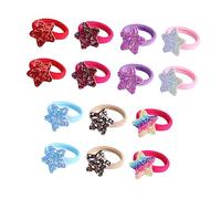 OATIPHO 14Pièces Bandeaux Élastiques Paillettes Colorées pour Accessoires de Cheveux Doux et Résistants Idéals pour Chignons et Queues de Cheval Convient pour Fêtes