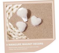 OATIPHO 15 Pièces Décorations Ongles Peluche Cœur Doux pour Manucure DIY Femmes Fête Carnaval