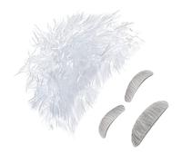 OATIPHO 1ensemble Perruque Blanche Courte De Scientifique Fou Avec Sourcils Et Moustache Pour Cosplay Costume De Professeur Pour Halloween Et Événements Thématiques