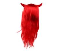 OATIPHO 1pièce Accessoire De Déguisement Avec Cornes Perruque De Diable Pour Halloween Et Festivals Costume Fun Pour Adultes
