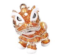 OATIPHO 1pièce Porte-clés Rhinestone Avec Pendentif Lion Dansant Accessoire Chinois Créatif Pour Clé Portefeuille